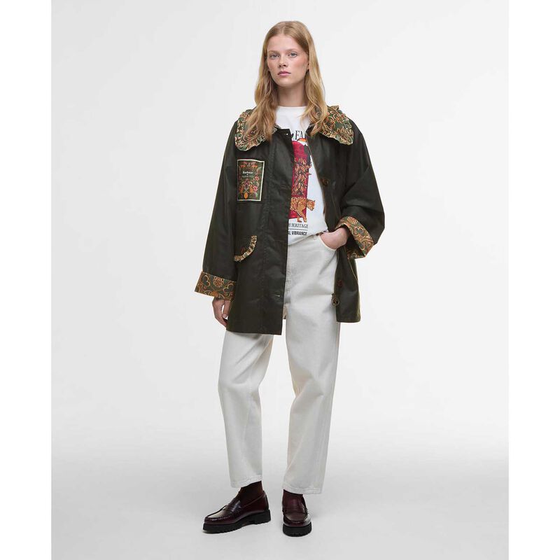 Barbour X FARM Rio Maria-Clara Wax Jacket image number 3